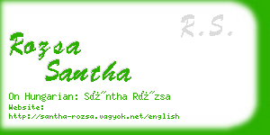 rozsa santha business card